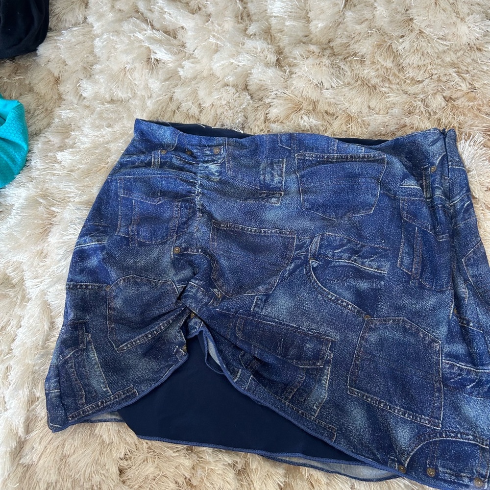 Brand new Edikted Denim mini skirt